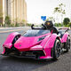 RIK SMITS Lamborghini children's electric car four-wheeled with remote control baby toy car can seat men, women and children large sports car, top with rose red