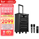 Edifier (EDIFIER) PW312S outdoor square dance speaker high-power portable outdoor heavy bass Bluetooth karaoke special high-volume mobile trolley audio outdoor performance equipment double microphone black official standard