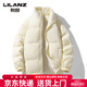 LILANZ 90 White Duck Down Short Down Jacket Thickened Stand-up Collar Lightweight Warm Couple Loose Bread Down Jacket Black L
