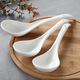 WANIOT ceramic soup spoon large soup spoon household drinking spoon white porridge spoon large spoon long handle spoon extra large spoon large large spoon 22 cm (1 piece) suitable for soup bowl soup pot small casserole