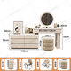 Yingfanlei 2026 new simple modern dressing table light luxury dressing table bedside table small apartment cream bedroom chest integrated 80cm khaki + six drawers + sunglasses + Hank chair