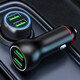 New car charger dual usb multifunctional 100w fast charge 65w flash charge one to two cigarette lighter 66w car charger 65W+30W+ line space gray