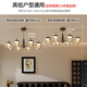 Tiffany French medieval style living room chandelier hall main light bedroom light 2025 new light luxury high-end whole house lighting using American Puri light source 8-head intelligent voice (chrome + bronze)
