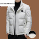 EMPORIO ARMANI Armani down jacket men's short fashion casual thickened warm and cold-proof high-end men's stand-up collar jacket white 4XL 195