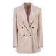 MAX MARA Women's Jacket Warm Anti-wrinkle Blended Commuting Work Jacket Simple Pink One Size |44
