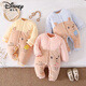 Disney baby cotton-padded one-piece clothes, autumn and winter thickened cotton-padded clothes for boys and girls, small and medium-sized children, 300g long cotton-padded warm clothes, ice cream bear blue, 100cm, 100 yards