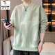 Woodpecker (TUCANO) large size sweatshirt for men in spring and autumn, extra large loose trendy brand round neck casual versatile plus fat bottoming top FJB607-6586 black 5XL recommended 190-210Jin Jin is equal to 0.5 kg