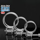 Wenzhi 304/201 stainless steel double pipe clamp gas pipe holder water pipe steel structure rubber pipe clamp 9-12*2mm 304 -5 pieces