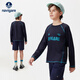 Navikel Italian small sailing children's clothing children's long-sleeved T-shirt spring new boys and girls sports tops spring sports dark blue 120