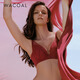 Wacoal Thin Gorgeous Embroidered Gathered Soft Wire Ring Bra for Women WB30A6 Crimson 70C