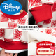 Disney boys' red sweatshirt autumn and winter new style children's natal plus velvet Year of the Horse New Year winter thickened New Year's greetings suit New Year cotton coat red plus velvet thickened version 130 cm