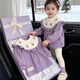 Shijanu baby girl's autumn and winter thickened anti-wear blouse, modern style anti-fouling protective clothing, purple 90, it is recommended to go up one size