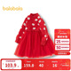 Balabala girls dress new Chinese jacquard 2025 spring new mesh skirt same style in shopping mall 201125111015