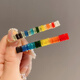 Chimera (CHIMERA) 2 pieces rainbow lucky rhinestone bangs clip simple forehead broken hair clip side one-word clip headdress girl birthday gift