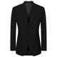 Anniversary Bird Suit Men's Australian Wool/First Suit in Life Business Formal Commuting Suit and Trouser Suit Type E (Black 84.4% Wool) 48 A(175/96) /Please note waist or trousers