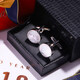 Cufflinks (KFLK) simple and versatile shell cufflinks men's shirt French shirt cuff buttons sleeve nails custom engraving Cufflinks K165
