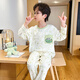 Modal para niños Pajamas Boys Spring y Autumn Pure Algody 2024 Nuevo delgado de big auxil de manga larga Juego de ropa casera Summer 3878# 10 Tamaño (altura sugerida 110-120 cm)