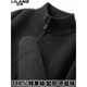 LILANZ high-end 100 cashmere men's half turtleneck zipper stand collar solid color thickened sweater pullover knitted woolen sweater for men carbon gray M 170 recommended 120-140Jin Jin equals 0.5 kg