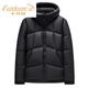 CARDANRO Luxury high-end brand men's down jacket winter thickened jacket warm business light luxury fashion hooded QZ9903 dark blue hooded M 170 (120 Jin Jin is equal to 0.5 kg, worn within)