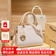 New Year's gift Hong Kong light luxury brand genuine leather bag women's commuter handbag middle-aged mother's crossbody bag off-white high-end gift bag practical girl's birthday gift for girlfriend and wife