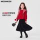 Moonkids children's clothing girls red sweater skirt New Year's shirt 2026 Year of the Horse children's festive New Year suit 19785 red sweater 110 cm