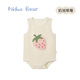 Nido Bear summer new baby jumpsuit baby sleeveless baby vest newborn vest crawling suit air-conditioned suit cream strawberry 73cm