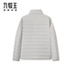 Jiumuwang counter model - high-quality goose down classic stand-up collar lightweight rib down jacket winter soft-pressed men's shopping mall same model beige slim version AK5DW2527 4XL 185/108B (56) down filling capacity 99.0g