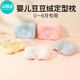 Duolingduo baby pillow 0 to 6 months shaped pillow baby corrects head shape sleeping round head newborn baby comfort bean pillow winter light gray bean velvet cotton shaped pillow solid color 28x20x1