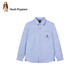 Hush Puppies children's clothing boys' long-sleeved shirt 26 spring new children's college style cotton shirt original white 140