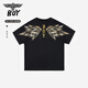 BOY JUNIOR boys and girls short-sleeved T-shirt summer new golden wings T-shirt black 120