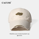 CACUSS帽子女士新款软顶棒球帽男春季户外钓鱼遮阳帽百搭潮流鸭舌帽    米色 均码 57-59CM