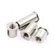 CLCEY through hole pressure riveting stud stainless steel nut column flat head hexagonal internal thread fastener SOS screw extension column 3 points 5M3-92000 bottom holes 5 points 4
