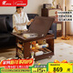 Ruifan solid wood movable coffee table living room sofa side table small apartment side cabinet folding dining table multi-function cart