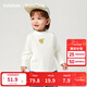 Bala Bala One baby bottoming shirt boys and girls 2025 winter new half turtleneck t-shirt baby off-white 10302 100