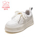 Fuluomi girls sneakers 26 spring new thick-soled versatile casual shoes for junior high school students lightweight breathable white shoes white 39