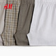 H&M 2026 new spring men's 4-pack woven boxer shorts 1296600 Khaki Green/Platform XS 160/90