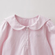 MARC&JANIE Mark Jenny pink and white plaid girls navy collar dress baby skirt 2026 spring new style 560128 pink and white plaid 90 cm (recommended height 81-90cm)