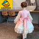 G.duck Little Yellow Duck Lolita Girls Princess Dress Spring and Autumn 2025 New Children's Birthday Party Dress for Girls Baby Pink Spring and Autumn Style 100