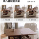 Movable side table, removable folding coffee table, small apartment, small trolley, solid wood, multifunctional, Jingdong express is fast and good, walnut color + white, can be raised and lowered at two heights
