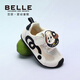 Belle children's shoes 26 spring new arrival boys' cute puppy sneakers girls' single mesh breathable casual shoes children's toddler shoes pink 23 suitable for feet about 14-14.5cm long