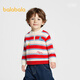 Balabala shopping mall same style Balabala children's sweater boys 2026 spring and autumn half-cardigan sweater zipper off-white 10302 130