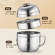 Tuojin German quality 316 stainless steel lunch box, fast food cup, instant noodle bowl, student office worker canteen tableware, rice bowl and rice cylinder, 14cm anti-scald, large capacity, with lid