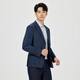 Lilang cotton and linen suit jacket men's thin slim fit spring men's suit top casual single suit dark blue (25CDX191SA) M (165/80A)