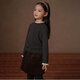 Hacikis hacikis children's clothing autumn and winter children's tops brushed warm fungus edge bottoming shirt girls stretch knitted T-shirt girls