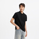 Semir POLO shirt for men in summer, moisture-absorbent and quick-drying, simple solid color short-sleeved T-shirt, slim fit top, versatile for commuting, black 90001 M