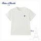 TARTINE ET CHOCOLAT French Chocolate Children's Clothing 26 Spring and Summer New Boys' Round Neck Embroidered T-Shirt Ivory White One Size 90/2A