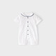 Koala Nose Blue Voyage Western Style Jumpsuit Infant Summer Navy Style Cotton Skin Friendly Romper Suit White 90cm
