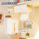 Yusenyi Tissue Box Bathroom No-Punch Tissue Box Wall Wash Towel Storage Box University Upper Bunk Dormitory Good Things White Comes with Adhesive Backing