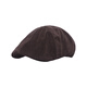 U&MUDI Japanese retro suede brown progressive hat for women with big head circumference and face, small literary and artistic versatile reverse beret hat trendy black one size (55-59cm)