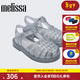 Melissa Melissa parent-child series flat casual children's Roman pig cage jelly sandals 33522 sparkling crystal color 27